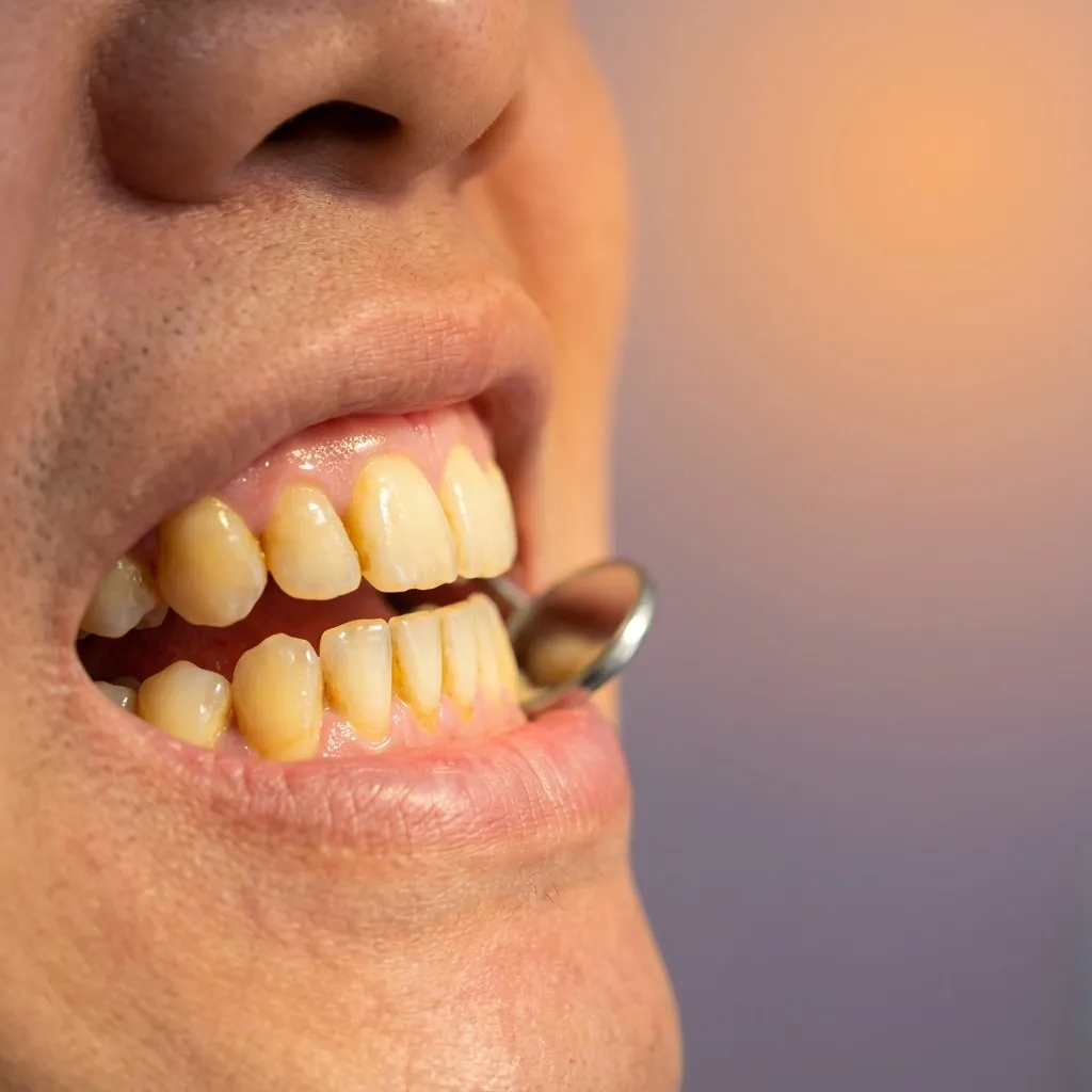 Before ຂັດຟັນຂາວດ້ວຍເລເຊີ